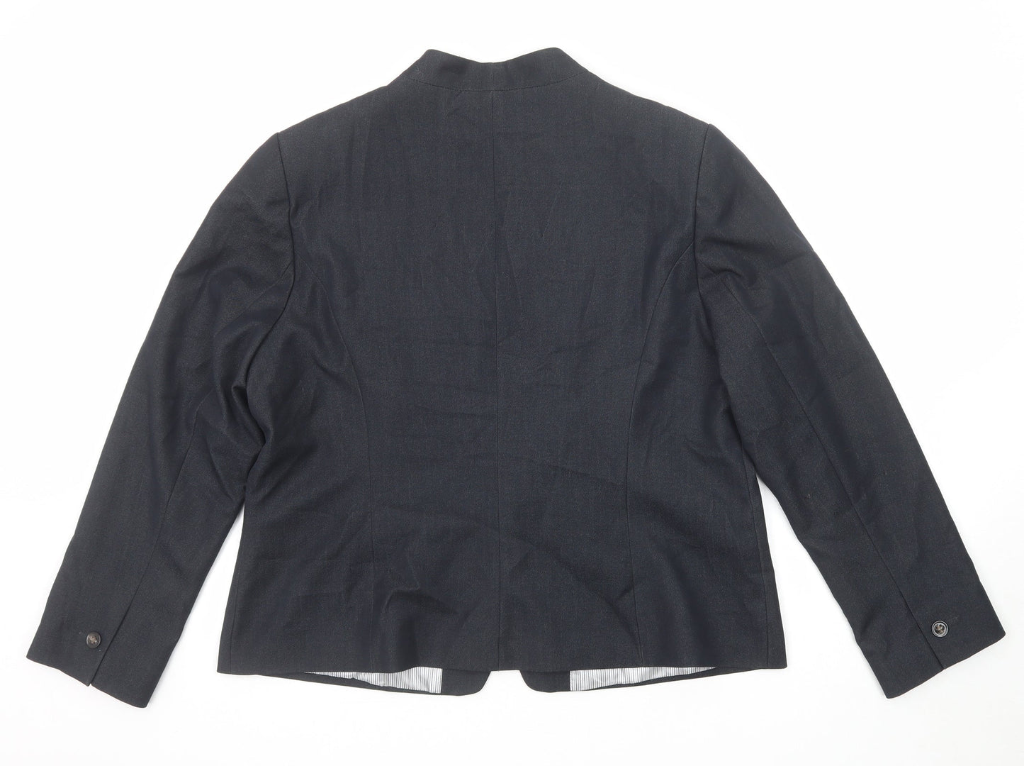 Debenhams Womens Grey Polyester Jacket Blazer Size 20 Button