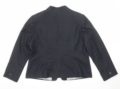 Debenhams Womens Grey Polyester Jacket Blazer Size 20 Button