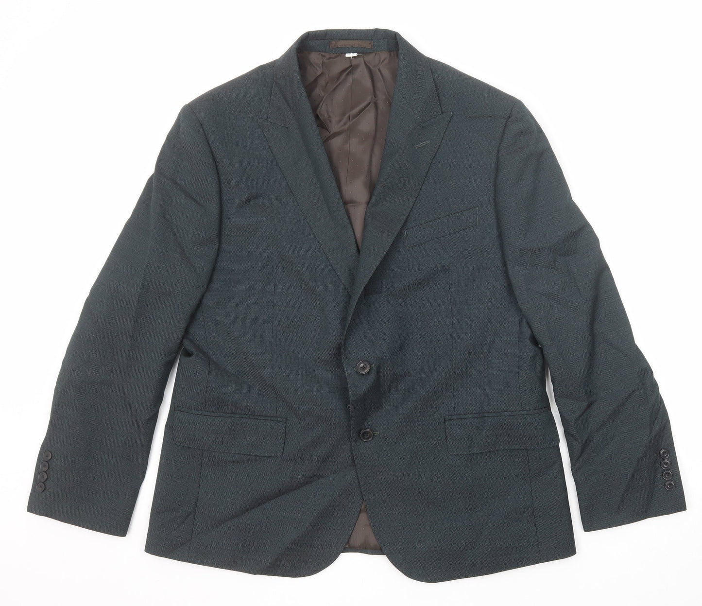 Autograph Mens Grey Wool Jacket Suit Jacket Size 44 Regular