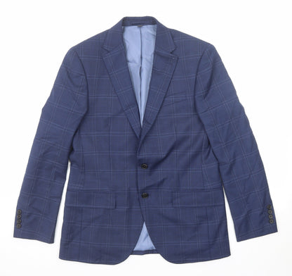 Mens UK Size 38 Marks and Spencer Regular Blue Suit Jacket
