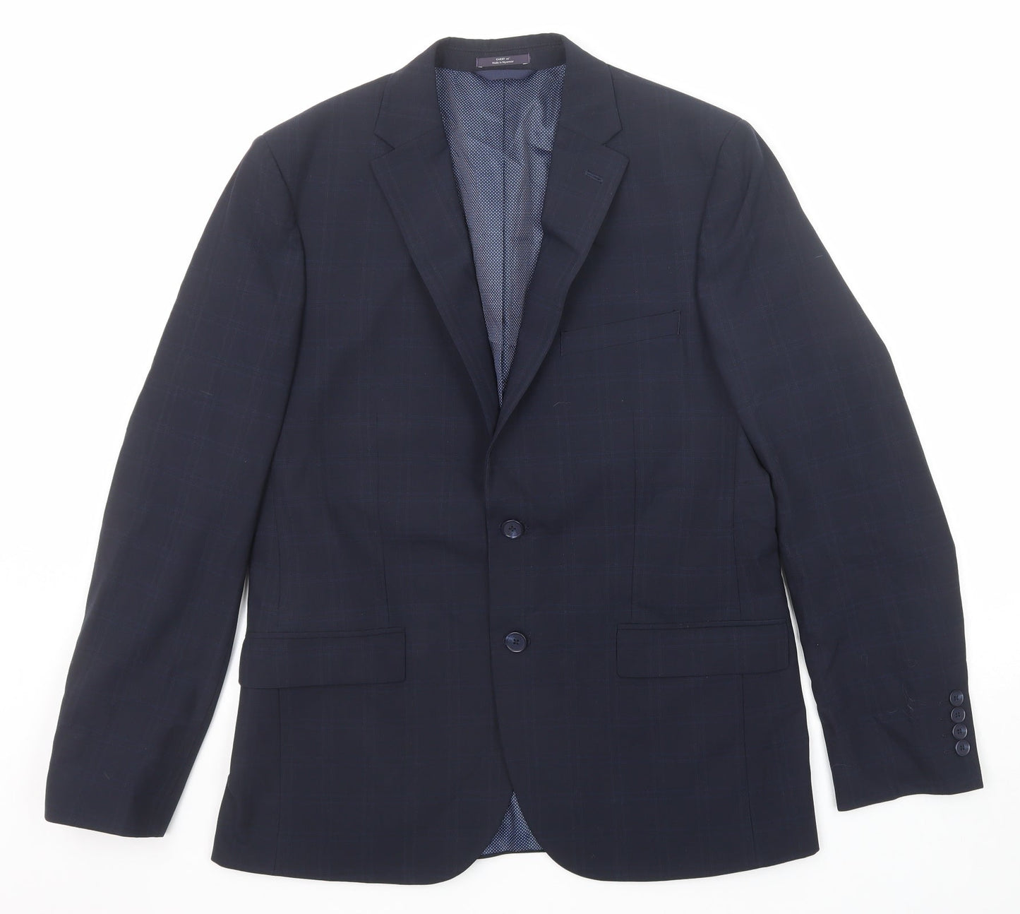 Mens UK Size 40 Marks and Spencer Regular Blue Suit Jacket