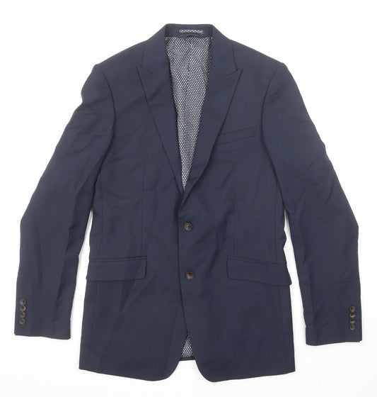 Mens UK Size 40 Marks and Spencer Regular Blue Suit Jacket