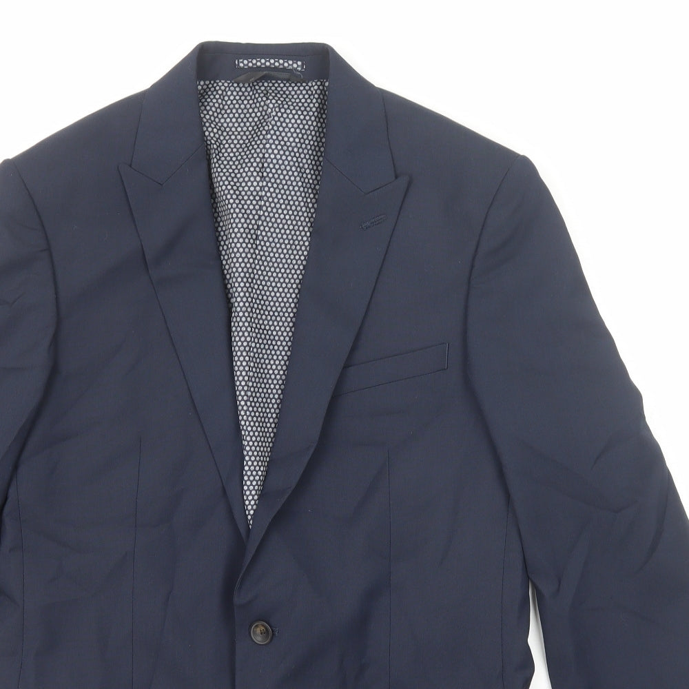 Mens UK Size 40 Marks and Spencer Regular Blue Suit Jacket