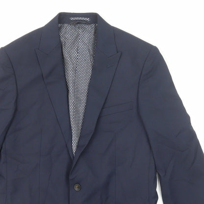 Mens UK Size 40 Marks and Spencer Regular Blue Suit Jacket