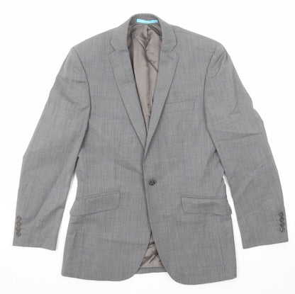 Mens UK Size 36 Burton Regular Grey Suit Jacket