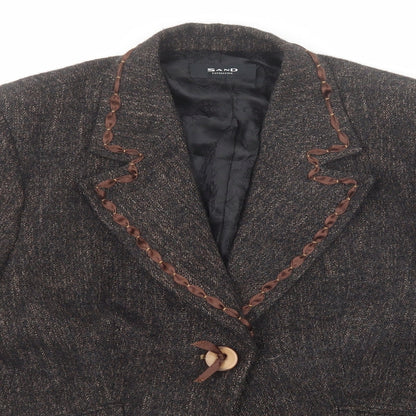 Sand Copenhagen Womens Black Jacket Blazer Size 12 Button