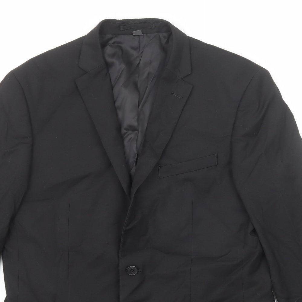 Mens UK Size 40 Marks and Spencer Regular Black Suit Jacket