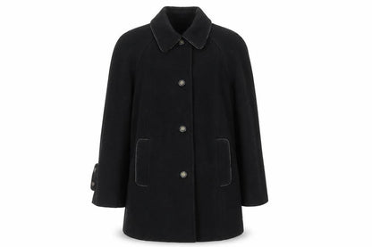 Womens UK Size 10 Lampert Black Pea Coat