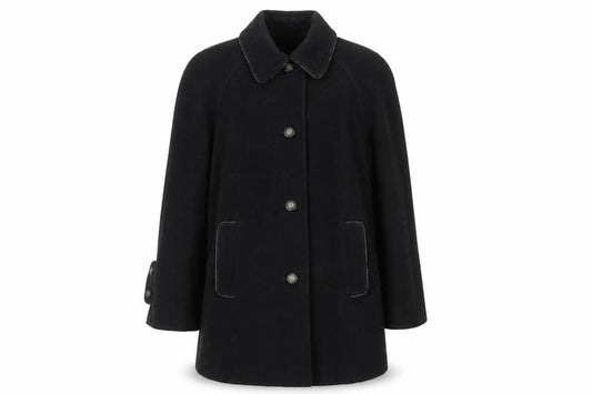 Womens UK Size 10 Lampert Black Pea Coat