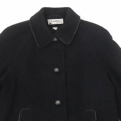Lampert Womens Black Pea Coat Coat Size 10 Button