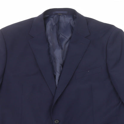 Mens UK Size 48 Marks and Spencer Regular Blue Suit Jacket