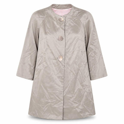 Louis Charles Womens Brown Overcoat Coat Size 12 Button