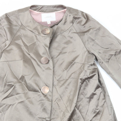 Louis Charles Womens Brown Overcoat Coat Size 12 Button