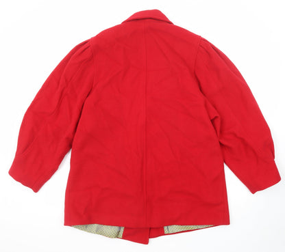 C&A Womens Red Jacket Size 14 Button