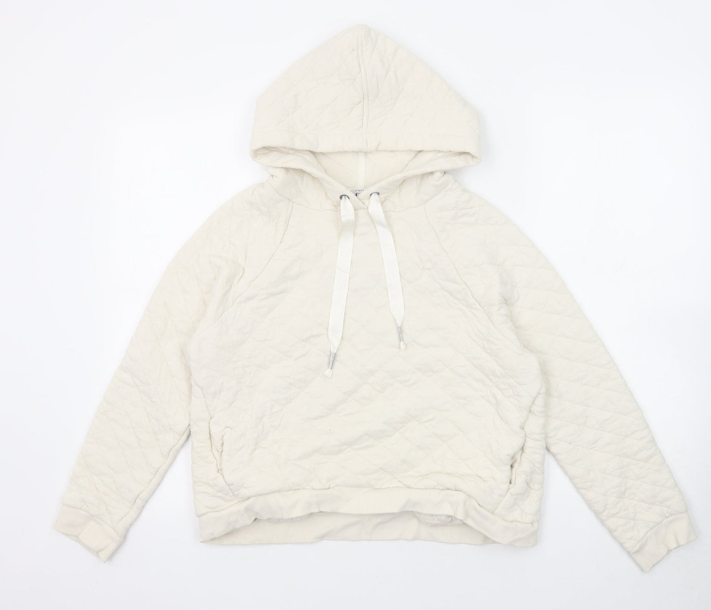 Womens UK Size S NEXT White Pullover Hoodie