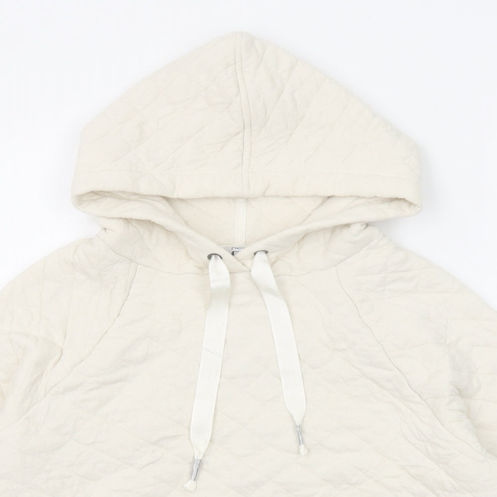 Womens UK Size S NEXT White Pullover Hoodie