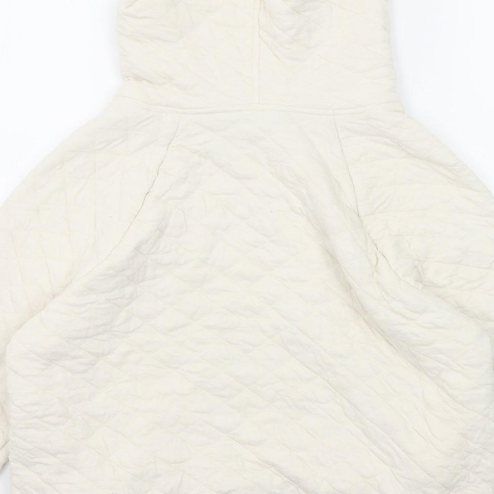 Womens UK Size S NEXT White Pullover Hoodie