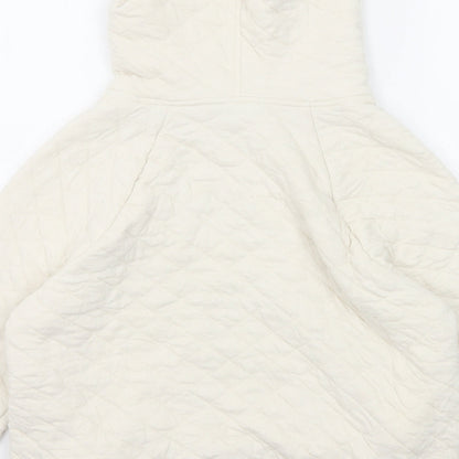 Womens UK Size S NEXT White Pullover Hoodie