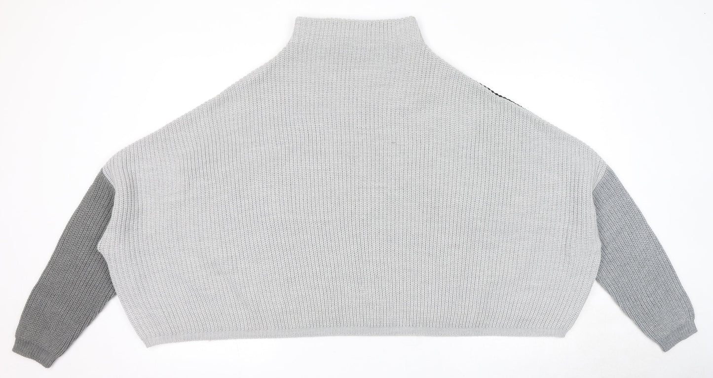 Womens UK Size XL PRETTYLITTLETHING Grey Pullover Jumper