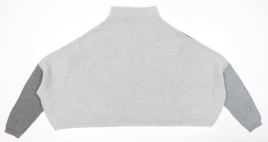 Womens UK Size XL PRETTYLITTLETHING Grey Pullover Jumper
