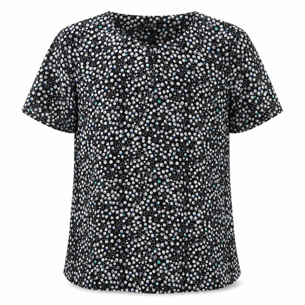 Womens UK Size 12 Vortex Black Basic T-Shirt