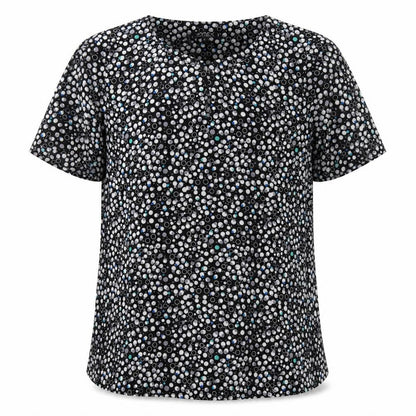 Womens UK Size 12 Vortex Black Basic T-Shirt