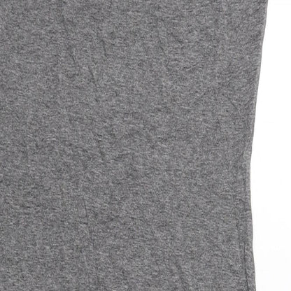New Look Womens Grey Viscose Shift Size 12 Round Neck Pullover - Chain Detail on Neckline