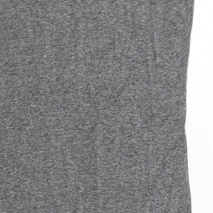 New Look Womens Grey Viscose Shift Size 12 Round Neck Pullover - Chain Detail on Neckline