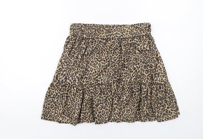 Nasty Gal Womens Brown Animal Print Polyester Tutu Skirt Size 6 - Leopard pattern