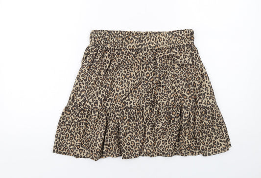 Nasty Gal Womens Brown Animal Print Polyester Tutu Skirt Size 6 - Leopard pattern