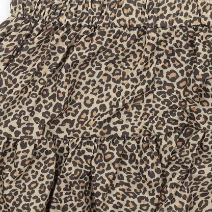 Nasty Gal Womens Brown Animal Print Polyester Tutu Skirt Size 6 - Leopard pattern