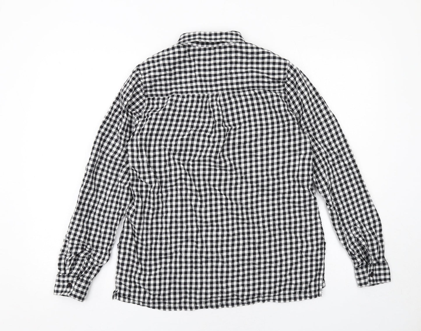 Womens UK Size 10 New Look Black Basic Button-Up