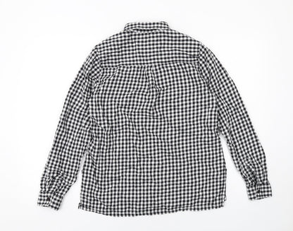 Womens UK Size 10 New Look Black Basic Button-Up