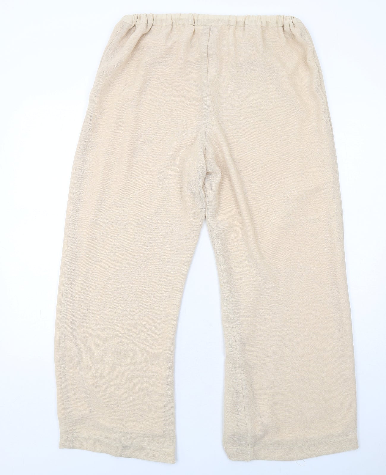 FOSBY Womens Beige Polyester Trousers Size 16 Regular