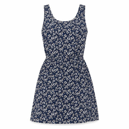 H&M Womens Blue Floral Polyester A-Line Size 10 Round Neck Pullover