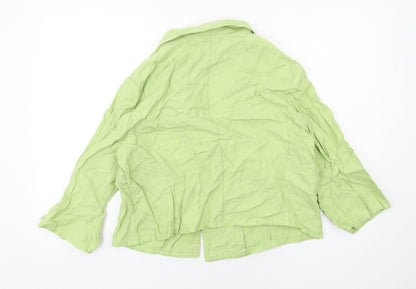 Per Una Womens Green Jacket Size 18 Button