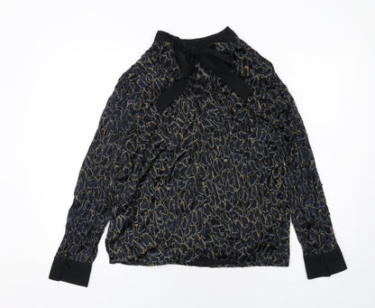 Womens UK Size 10 Per Una Black Basic Blouse