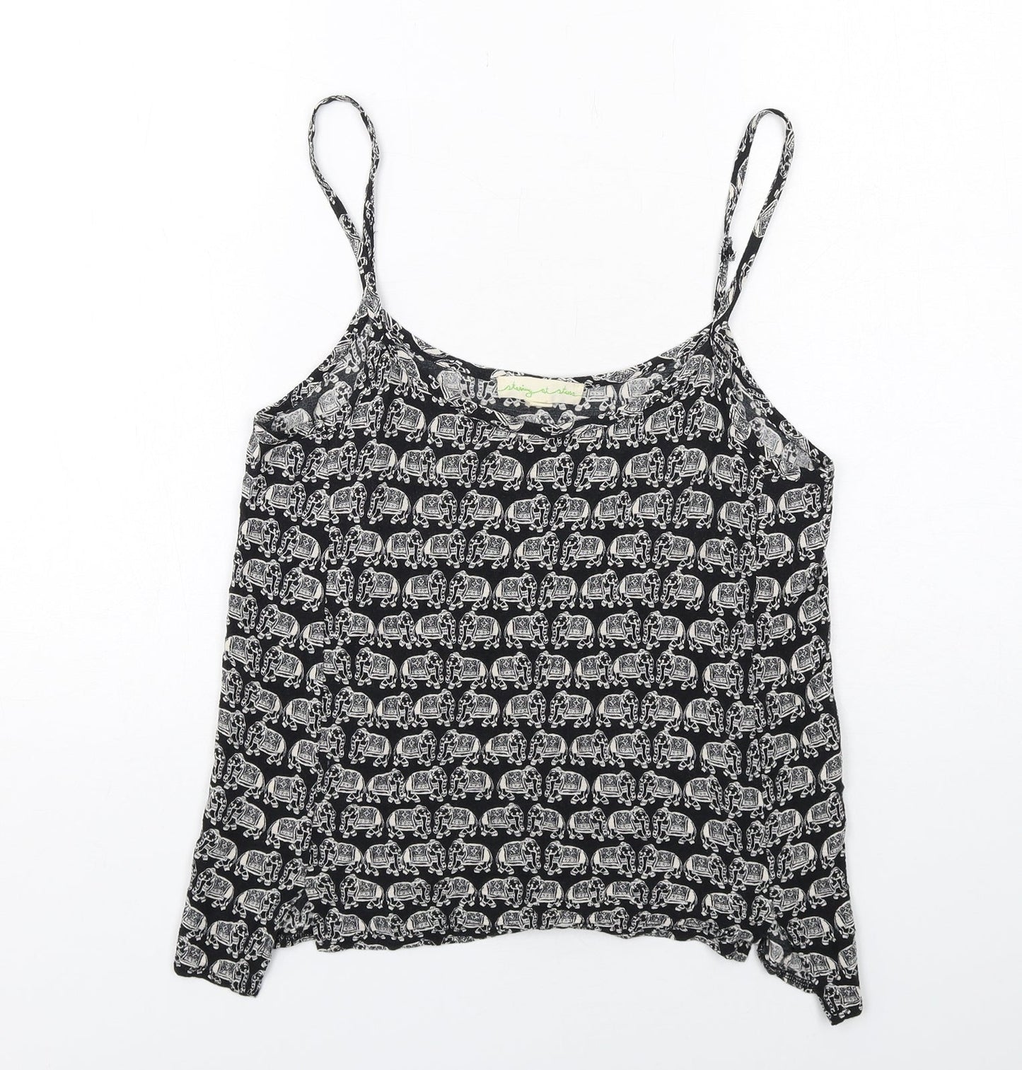 Womens UK Size S Staring at Stars Black Camisole Tank