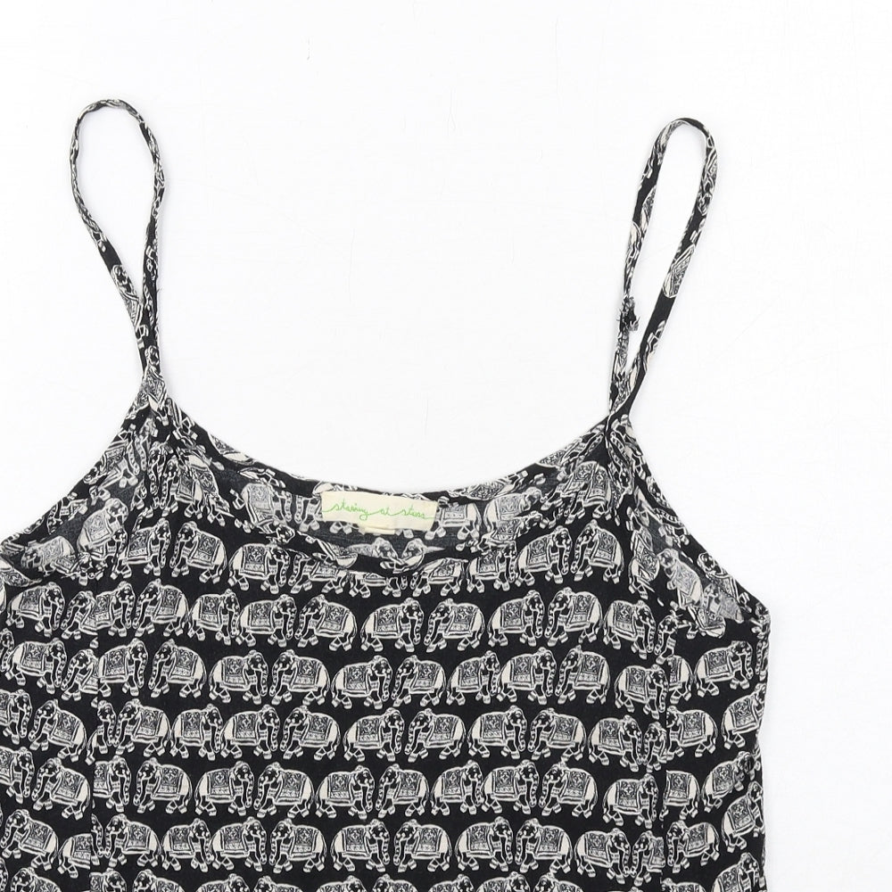 Womens UK Size S Staring at Stars Black Camisole Tank