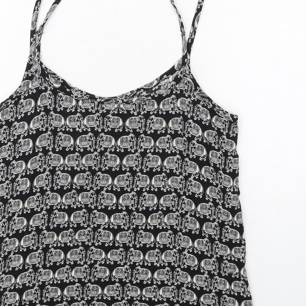 Womens UK Size S Staring at Stars Black Camisole Tank