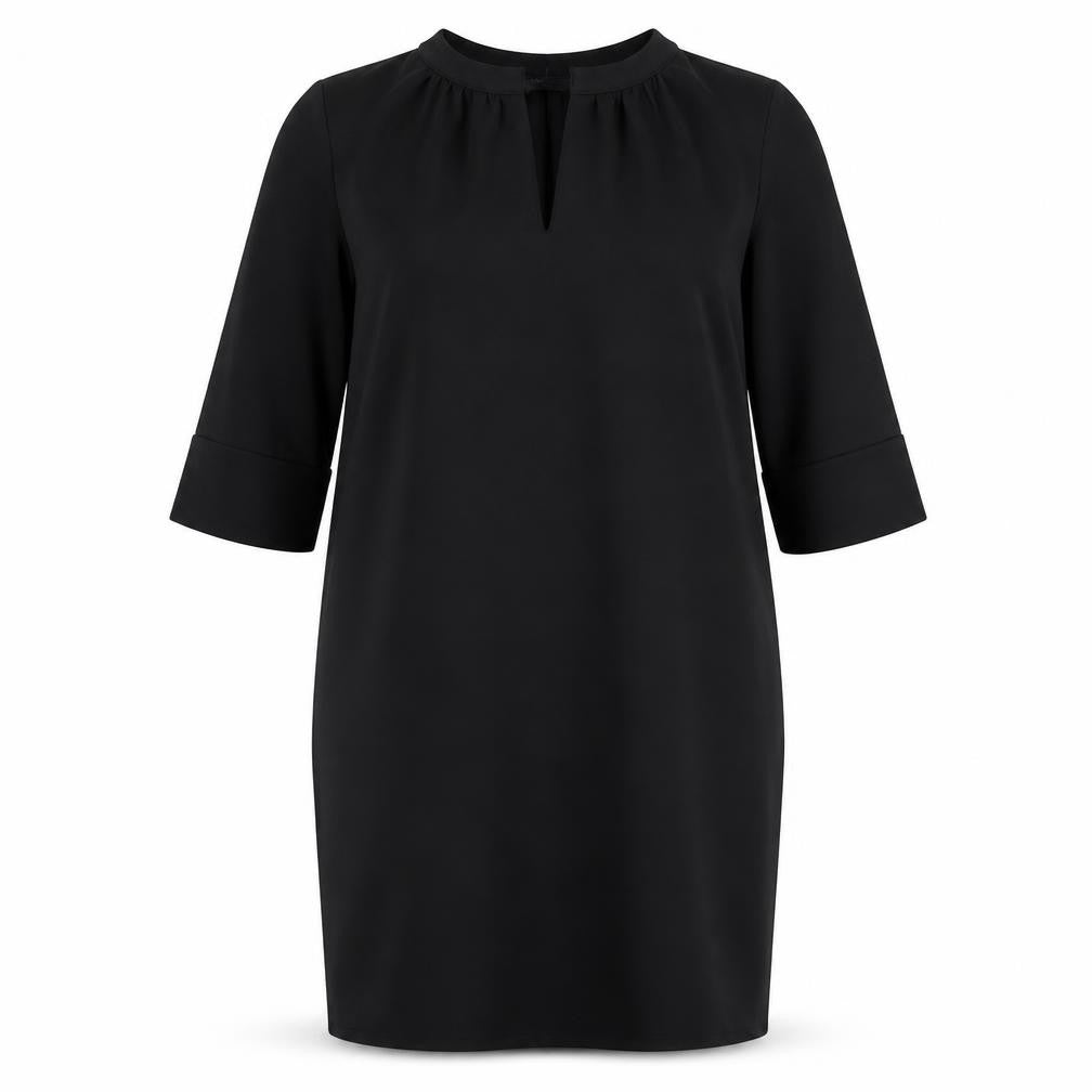 Marks and Spencer Womens Black Polyester A-Line Size 14 V-Neck Pullover