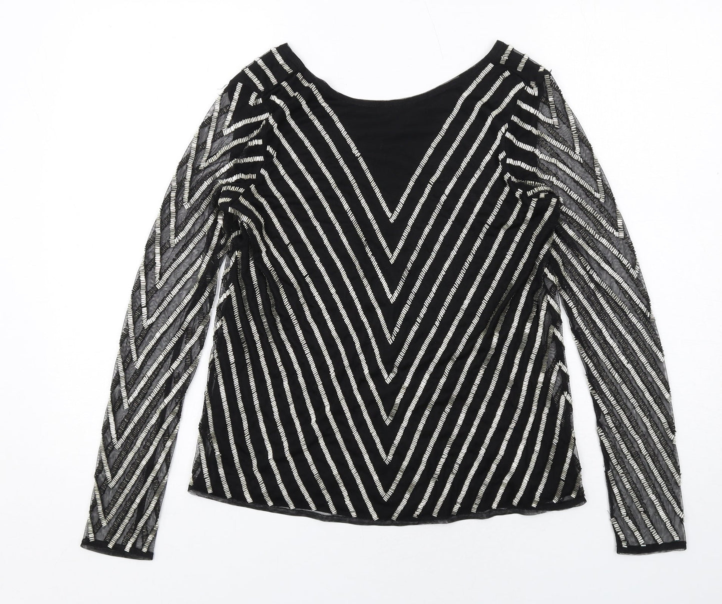 Womens UK Size 8 ASOS Black Basic Blouse