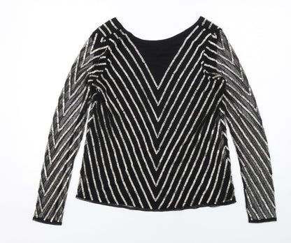 Womens UK Size 8 ASOS Black Basic Blouse