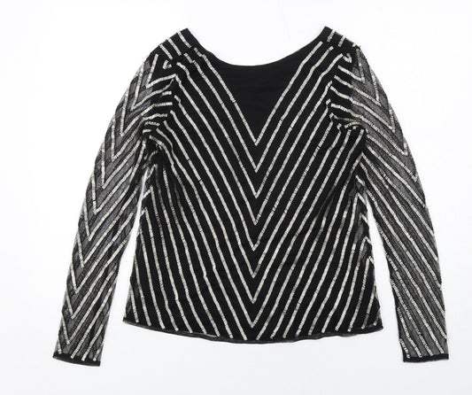 Womens UK Size 8 ASOS Black Basic Blouse
