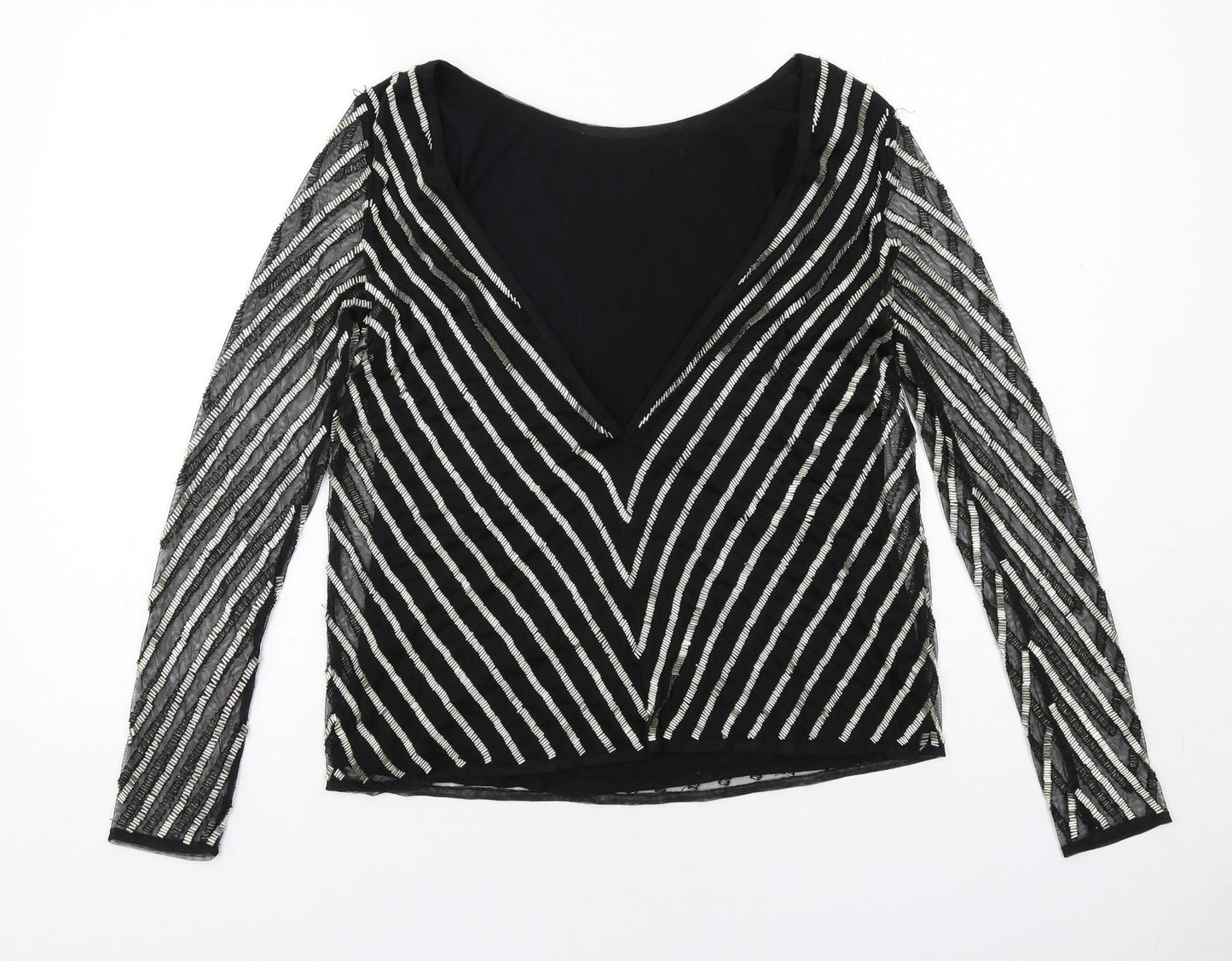 Womens UK Size 8 ASOS Black Basic Blouse
