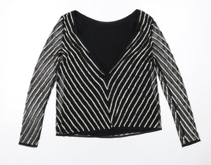 Womens UK Size 8 ASOS Black Basic Blouse
