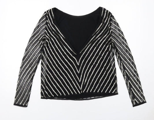 Womens UK Size 8 ASOS Black Basic Blouse