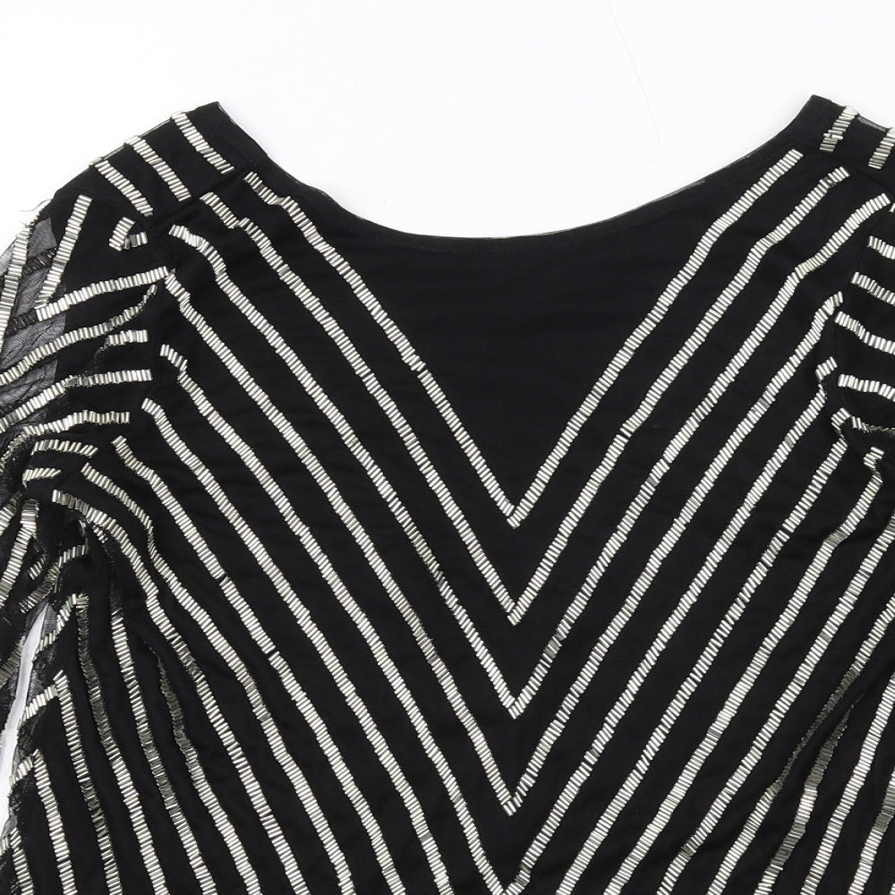 Womens UK Size 8 ASOS Black Basic Blouse
