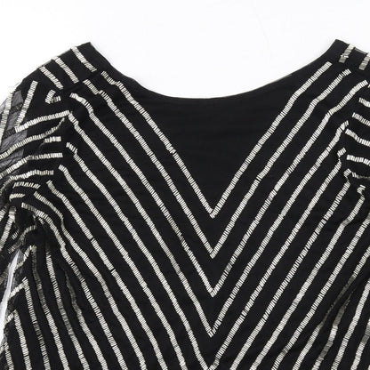 Womens UK Size 8 ASOS Black Basic Blouse