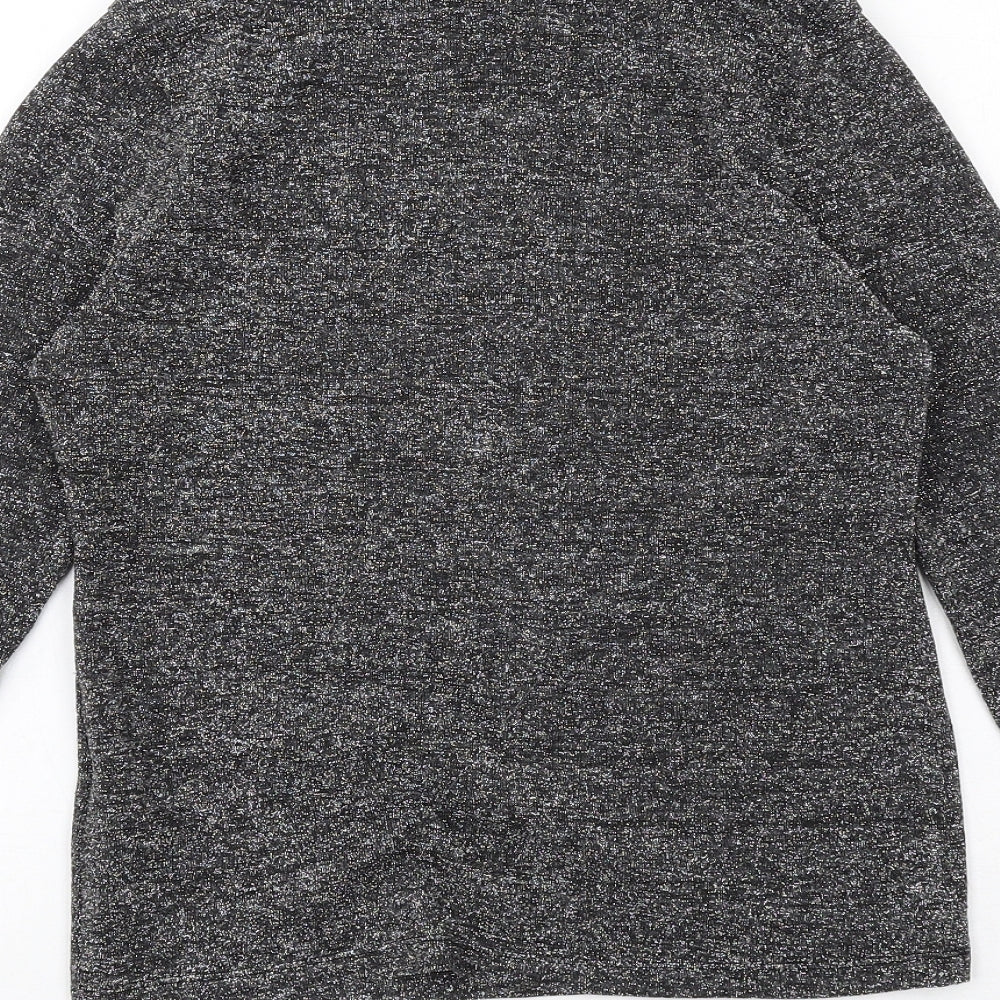 Womens UK Size 8 ASOS Grey Basic Blouse